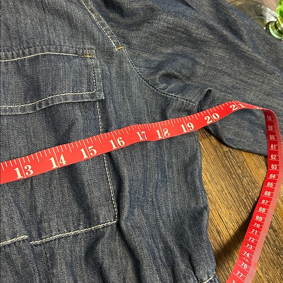 Navy Denim Long Sleeve Denim Dress - Picture 6 of 8